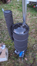 CHP-SBS COMPLETE Small Barrel Gravity Fed Wood Pellet Rocket Stove Non Electric FAR Infrared Heater