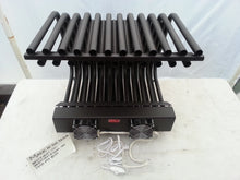 Large double row tubular blower fireplace grate heat exchanger