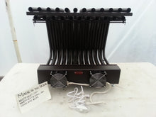 Large double row tubular blower fireplace grate heat exchanger
