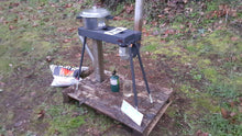 CHP-CS Wood Pellet Stove Tent Camp Cooktop Heat Exchanger Hopper