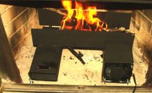 Large Hard Times Heater heavy duty rectangle tube blower fireplace grate heater